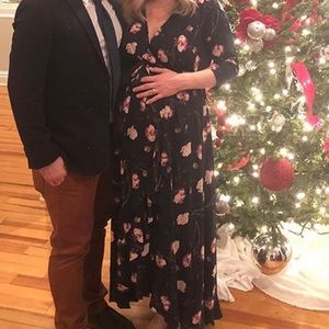 Maternity wrap dress